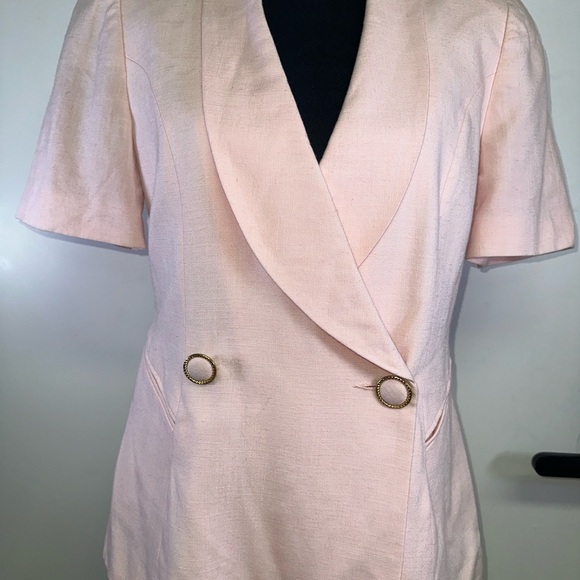 VINTAGE EUC Pink Women's Blazer - Picture 4 of 6